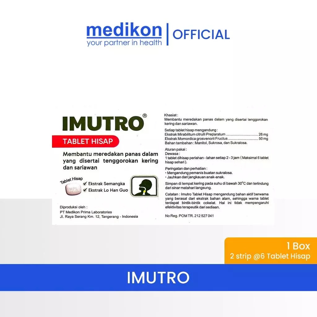 Imutro Tablet Hisap Ekstrak Semangka &amp; Lo Han Kuo